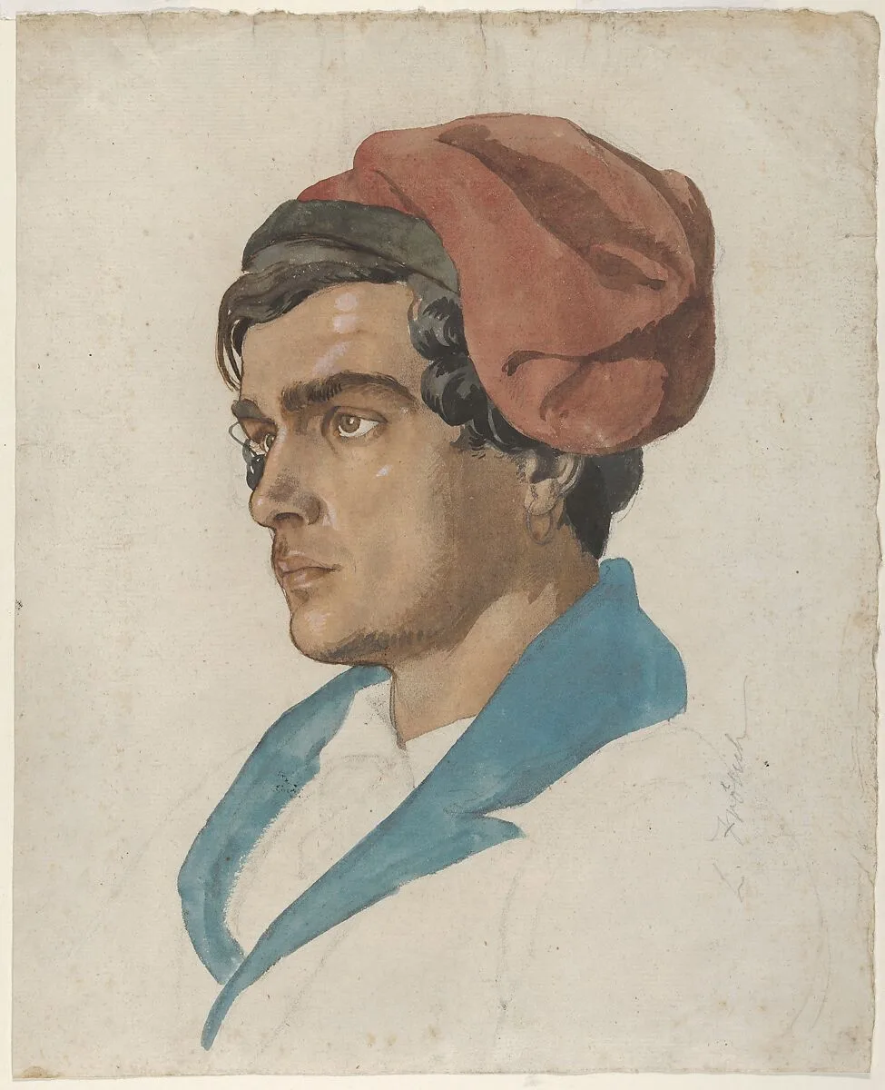 Head Study of a Fisherman from Capri — Lorenz Frølich