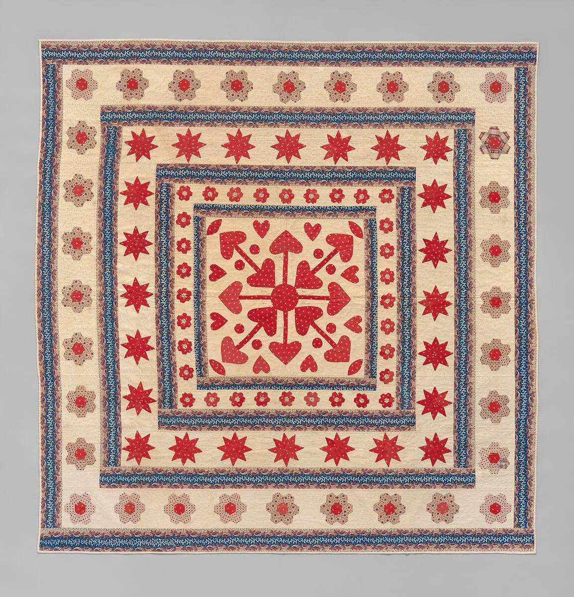 Hearts, Star of Lemoyne, and Honeycomb Quilt — Hannah Hislop