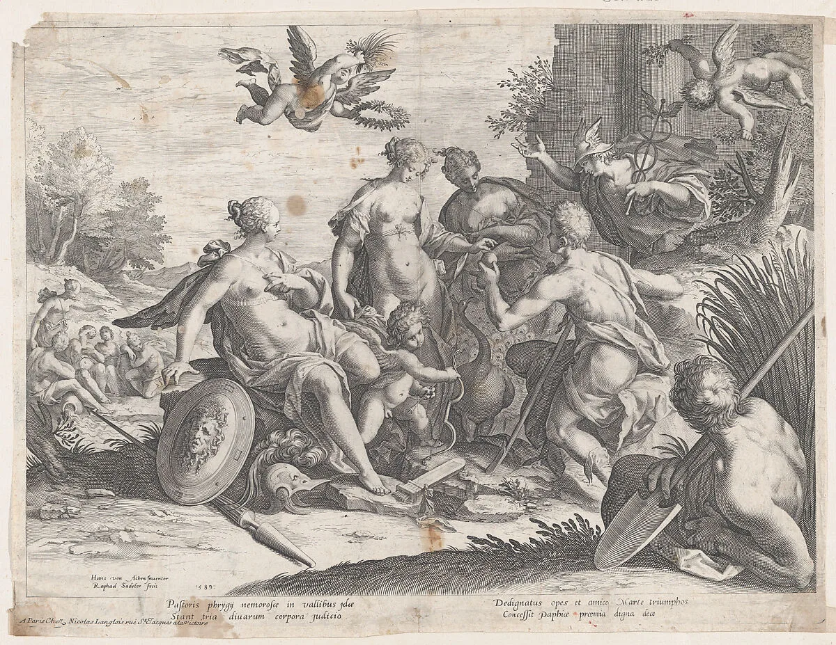 The Judgement of Paris — Hans von Aachen|Raphael Sadeler I|Nicolas Langlois