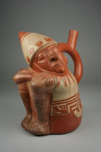 Stirrup Spout Bottle with Sleeping Warrior