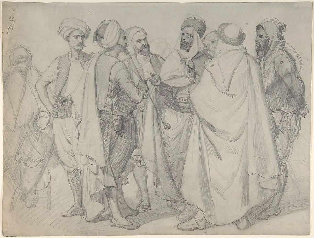 Study for 'Types de races algériennes' — Henri-Félix-Emmanuel Philippoteaux