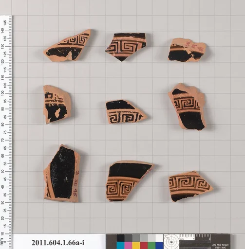 Terracotta fragments of a kylix (drinking cup)