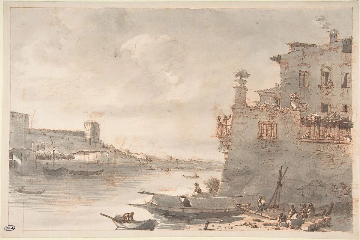 The Tiber at the Outskirts of Rome — Victor Jean Nicolle