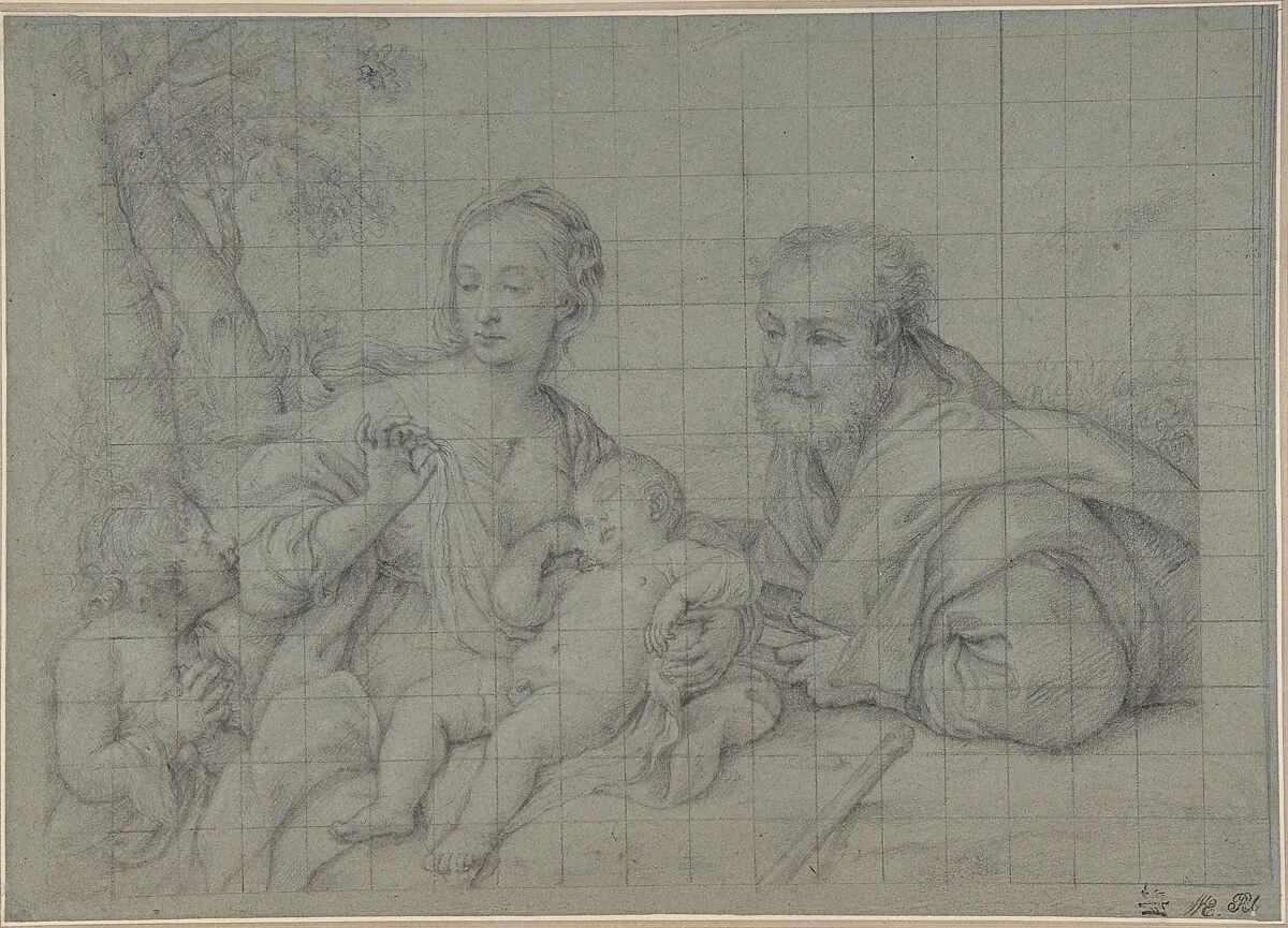 The Holy Family with the Infant Saint John the Baptist — Sassoferrato (Giovanni Battista Salvi)