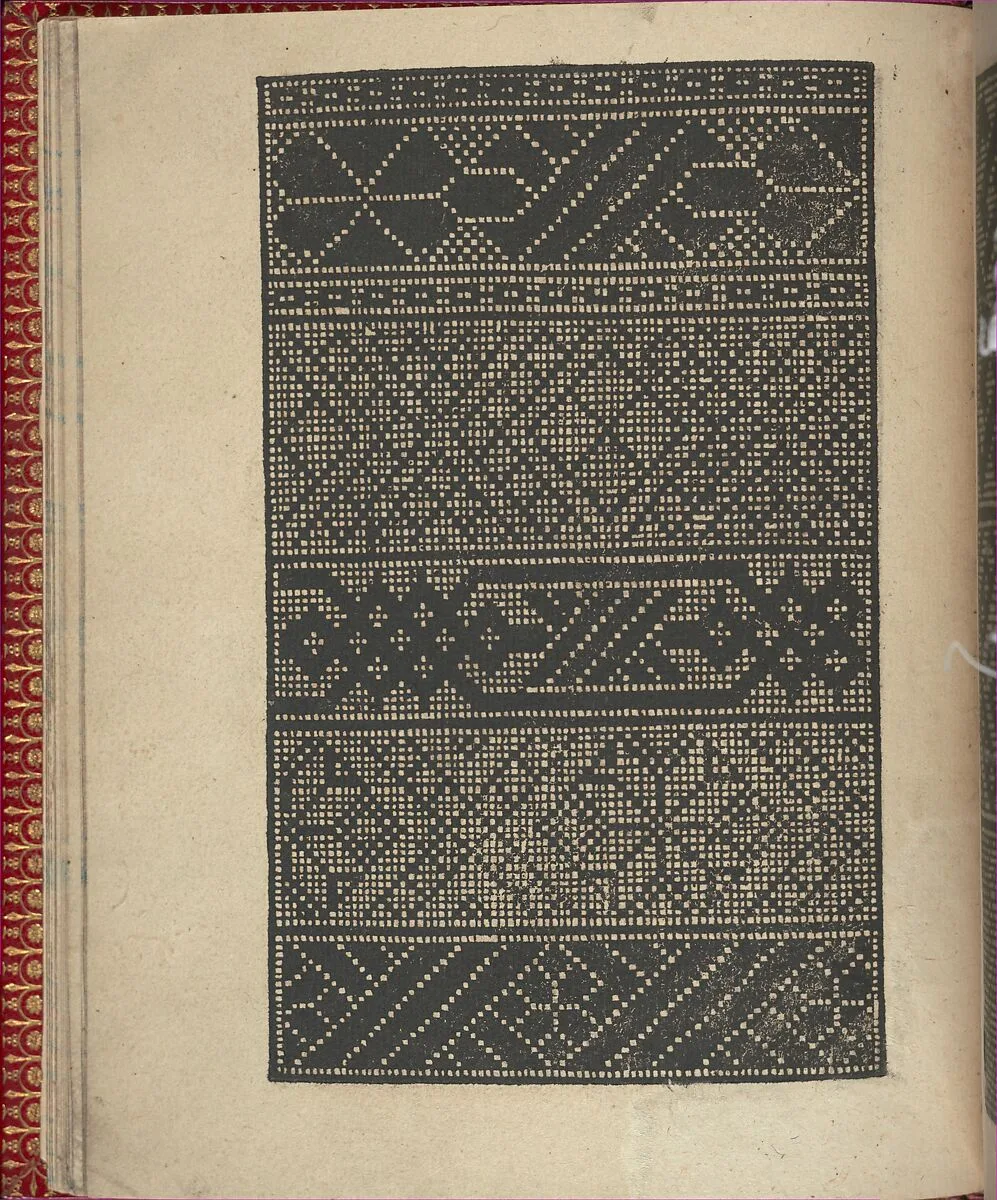 Ce est ung tractat de la noble art de leguille ascavoir ouvraiges de spaigne... page 14 (verso) — Willem Vosterman