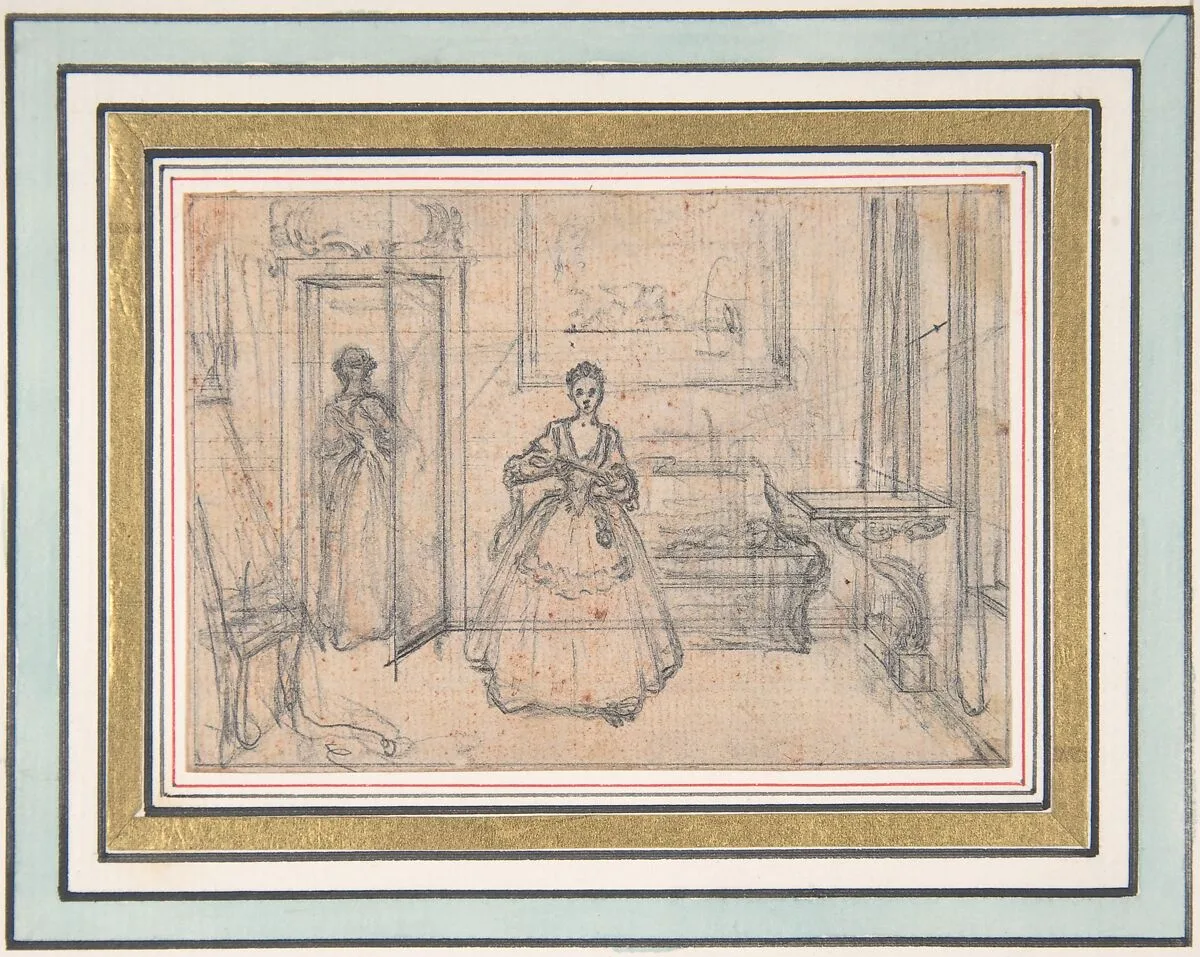 Study for an Engraving of "Songs in the Opera of Flora" — Hubert François Gravelot