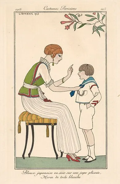 Blouse japonais, from Costumes Parisiens — George Barbier