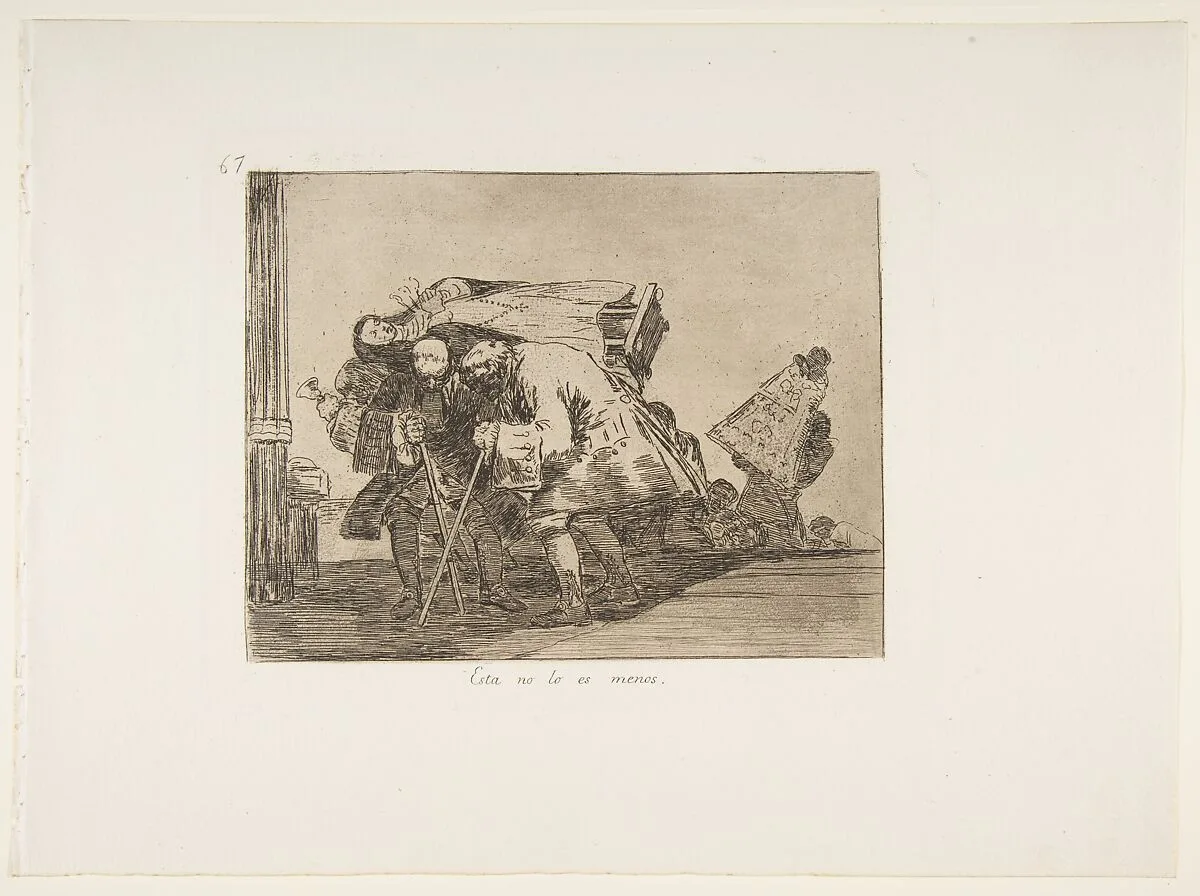 Plate 67 from "The Disasters of War" (Los Desastres de la Guerra): 'This is not less so' (Esta no lo es menos) — Goya (Francisco de Goya y Lucientes)