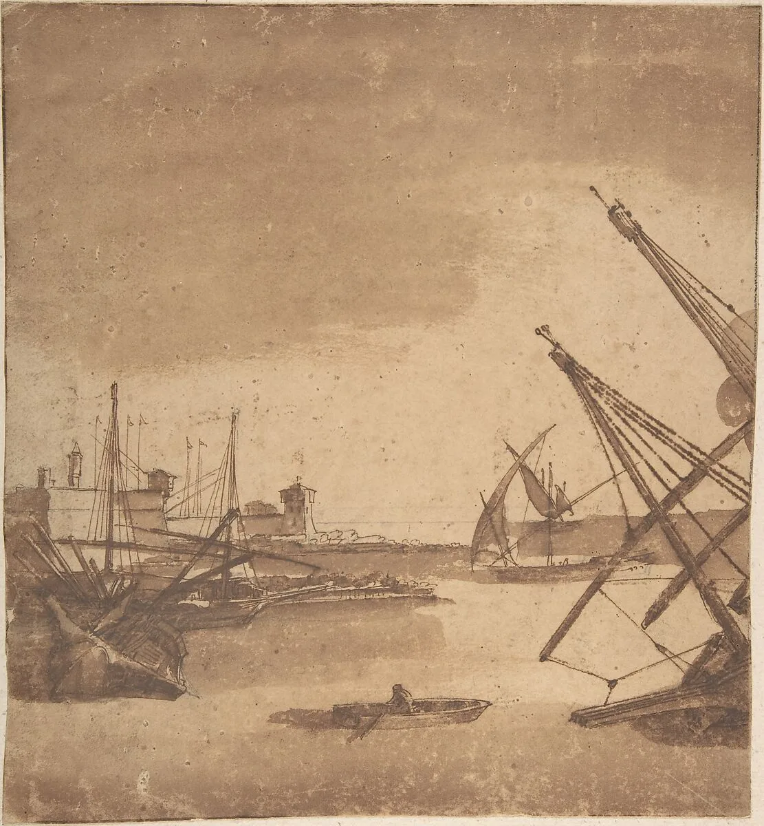 A Port Scene — Claude Lorrain (Claude Gellée)