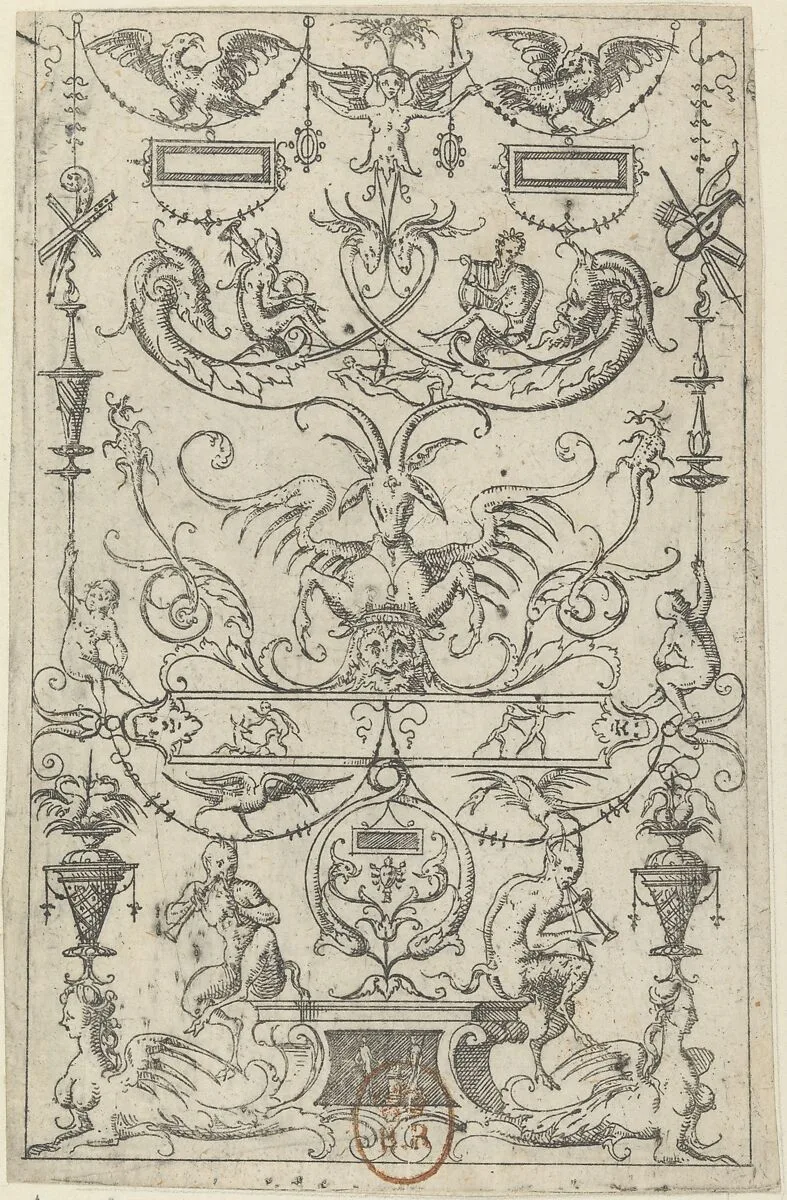 Grotesque Panel — Jacques Androuet Du Cerceau|Nicoletto da Modena