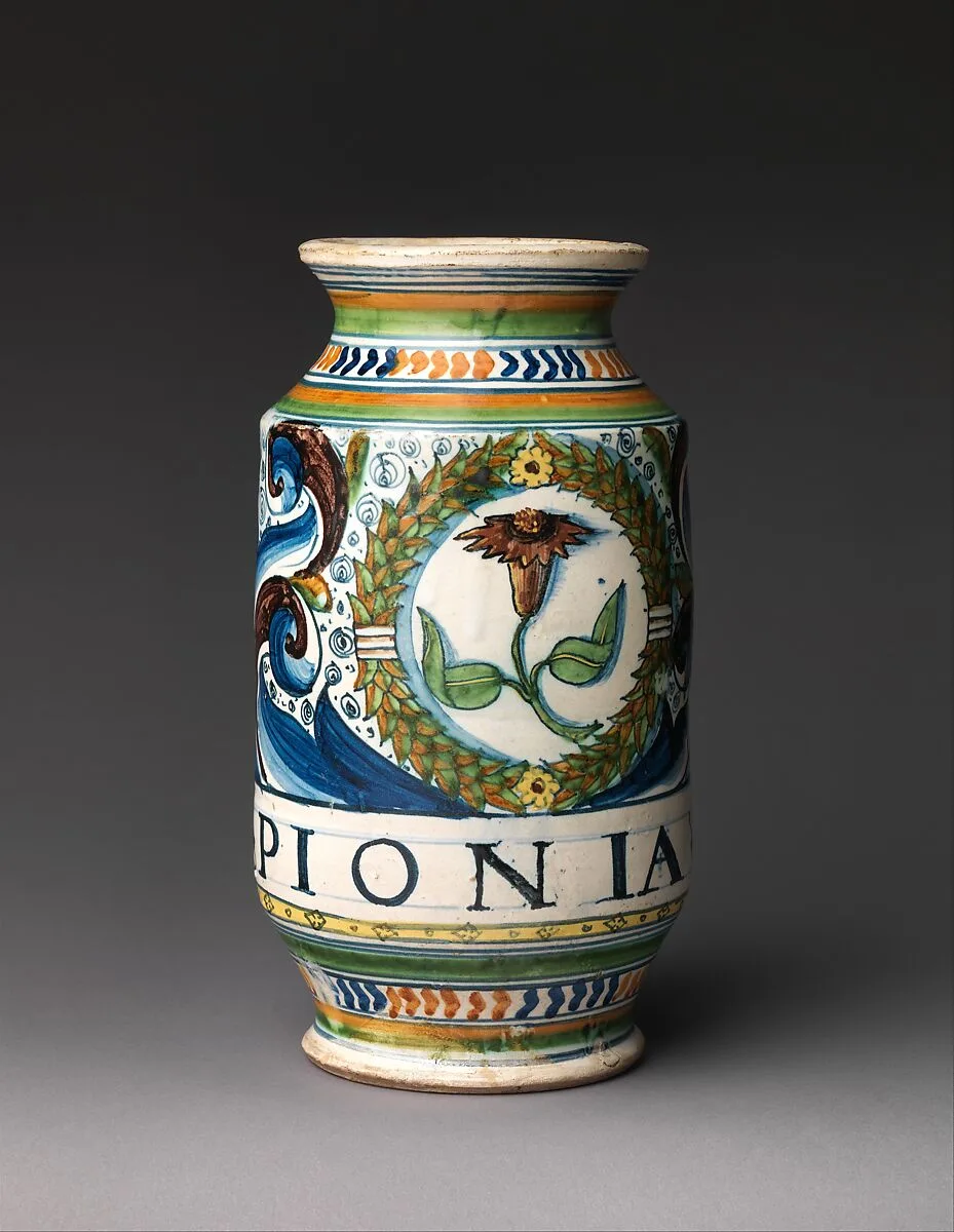 Pharmacy jar (albarello) — Unknown