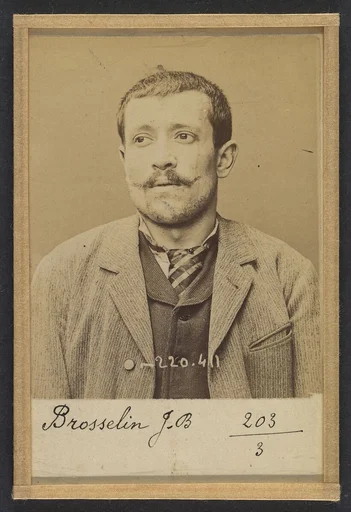 Brosselin. Jean-Baptiste. 32 ans, né le 10/1/62 à Aulay (Côte d'Or). Menuisier. Anarchiste. 2/7/94.
