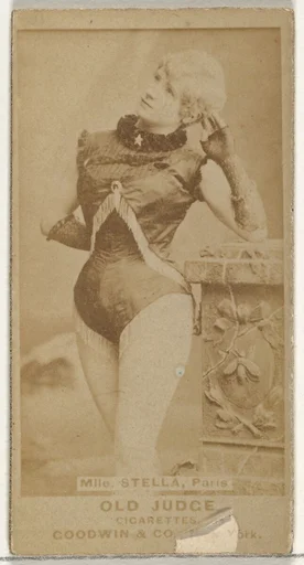 Mlle. Stella, Paris, from the Actors and Actresses series (N171) for Old Judge Cigarettes