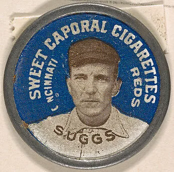 Suggs, Cincinnati Reds (blue), from the Domino Discs series (PX7), issued by Kinney Brothers — Kinney Brothers Tobacco Company