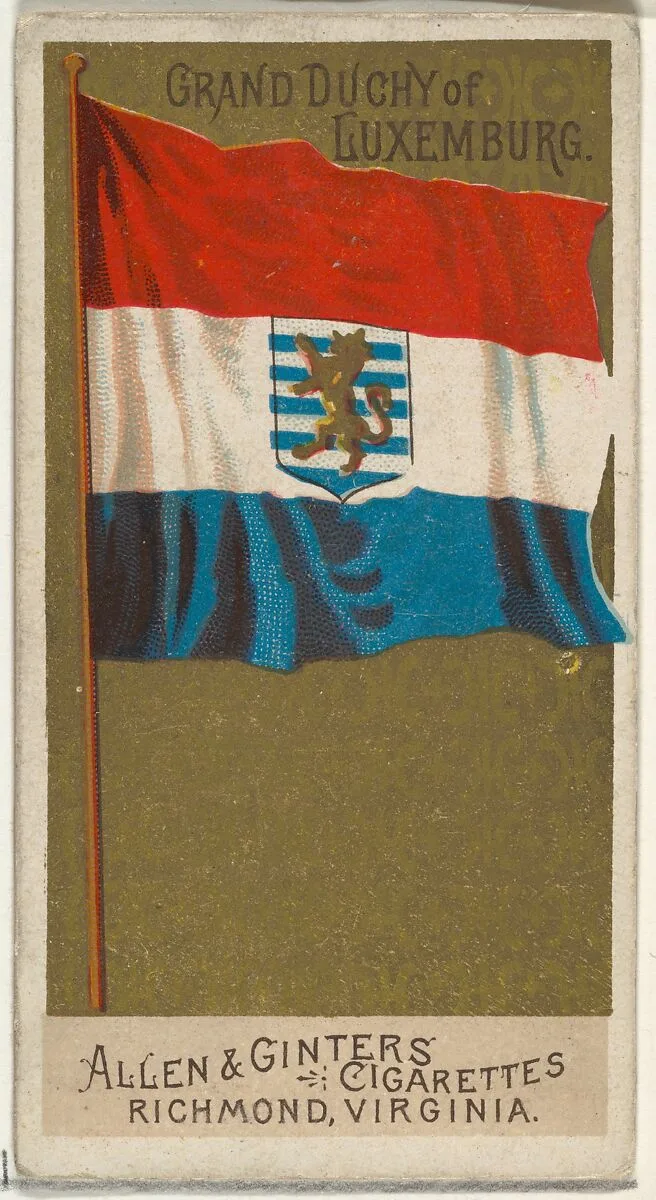 Grand Duchy of Luxemburg, from Flags of All Nations, Series 2 (N10) for Allen & Ginter Cigarettes Brands — Allen & Ginter