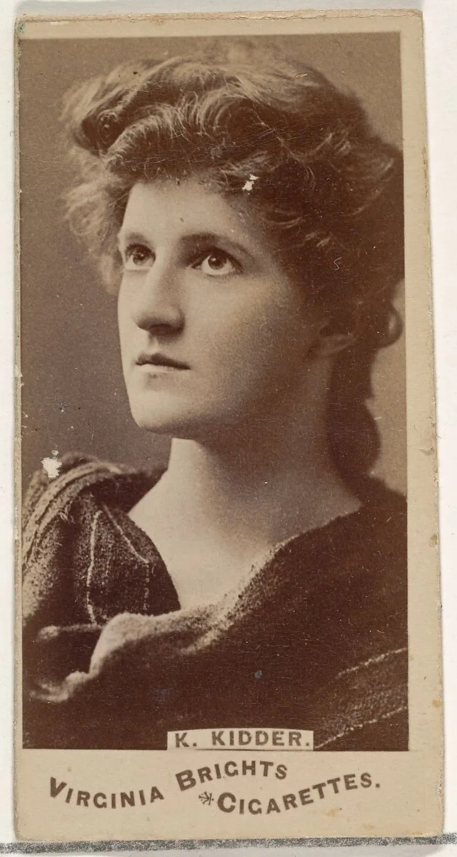 K. Kidder, from the Actors and Actresses series (N45, Type 1) for Virginia Brights Cigarettes — Allen & Ginter