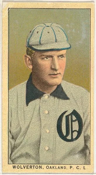 Wolverton, Oakland, Pacific Coast League, from the "Obak Baseball Players" set (T212), issued by the American Tobacco Company to promote Obak Mouthpiece Cigarettes — American Tobacco Company
