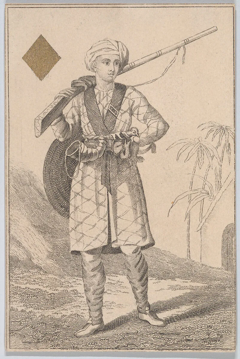 Knave (Hyder Ali from Mysore), from "Court Game of Geography" — William and Henry Rock