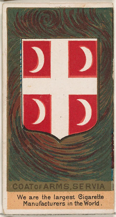 Milan I, King of Servia, from the Rulers, Flags, and Coats of Arms series (N126-2) issued by W. Duke, Sons & Co. — W. Duke, Sons & Co.