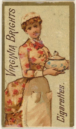 From the Girls and Children series (N64) promoting Virginia Brights Cigarettes for Allen & Ginter brand tobacco products