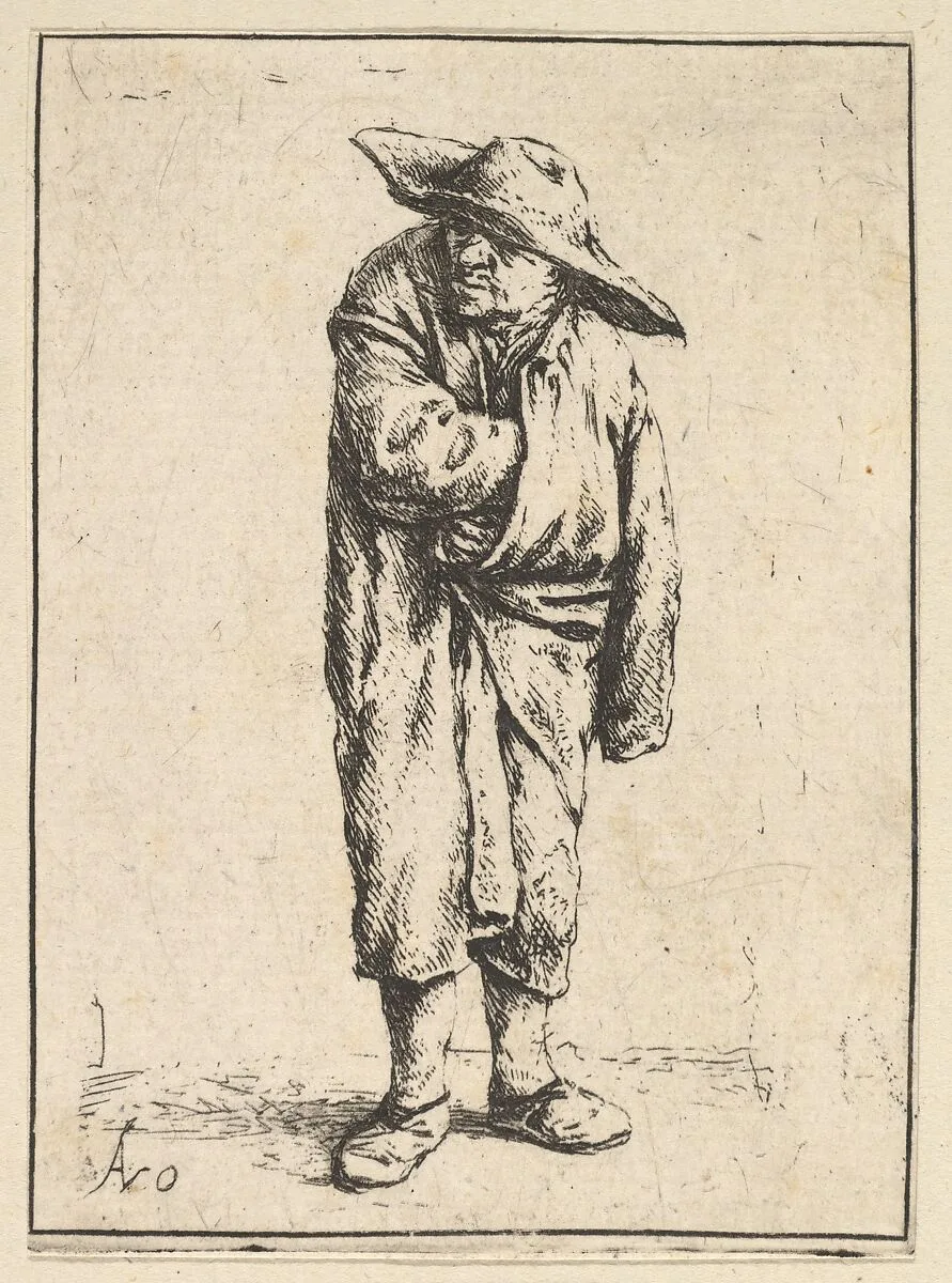Peasant Wrapped in his Cloak — Adriaen van Ostade