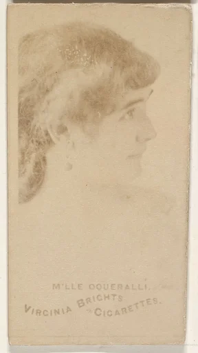 M'lle Oqueralli, from the Actors and Actresses series (N45, Type 1) for Virginia Brights Cigarettes