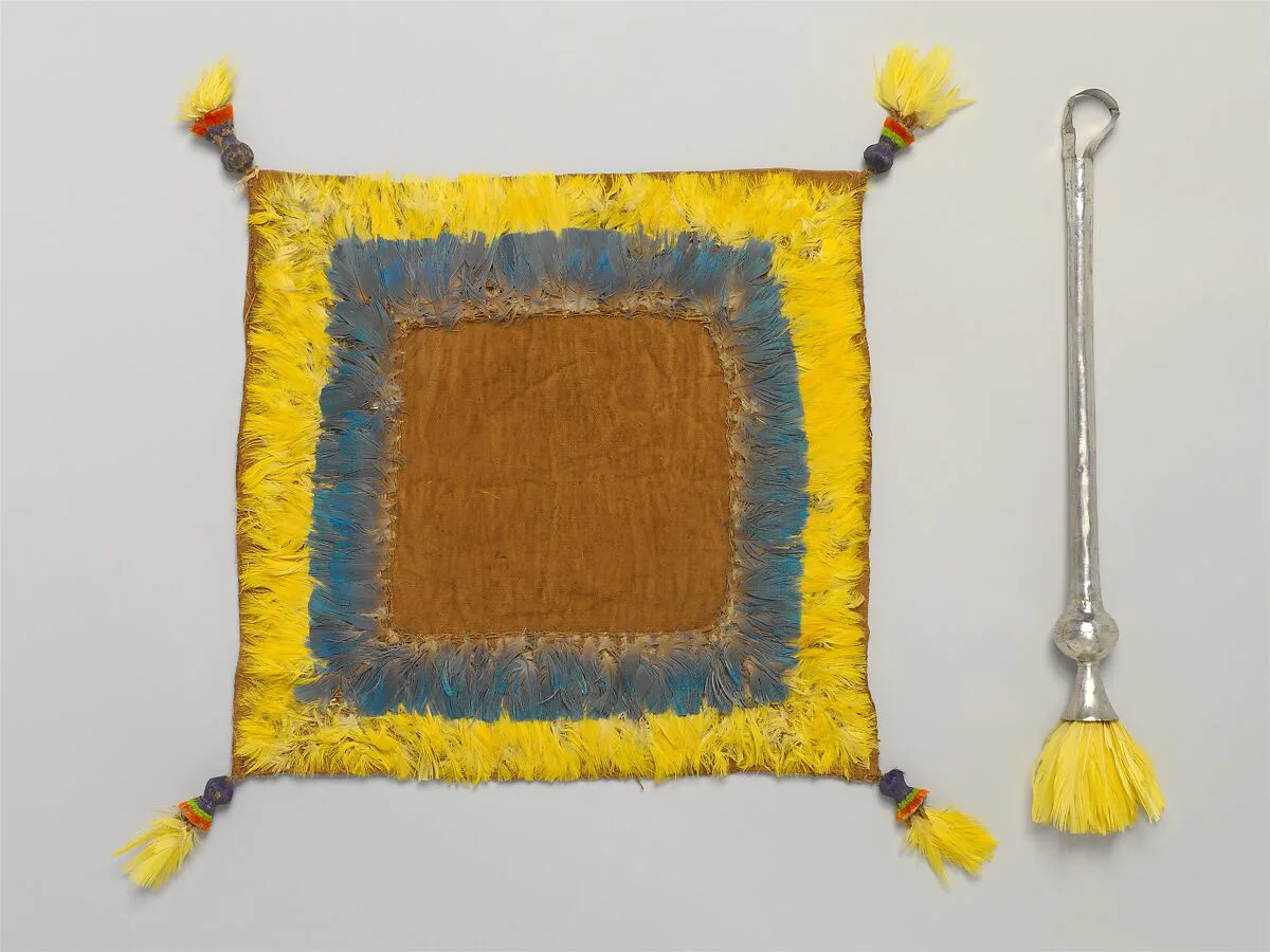 Scepter wand with feathers — Unknown