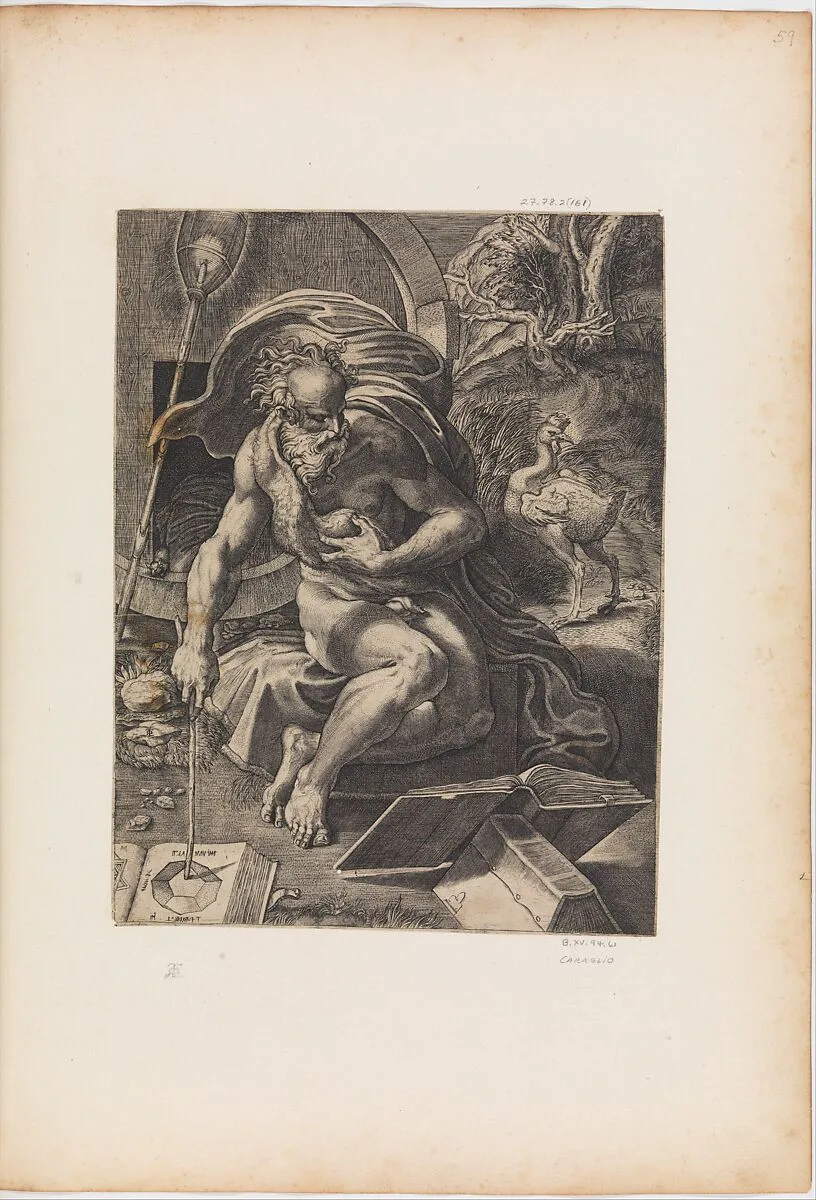 Diogenes — Giovanni Jacopo Caraglio|Parmigianino (Girolamo Francesco Maria Mazzola)