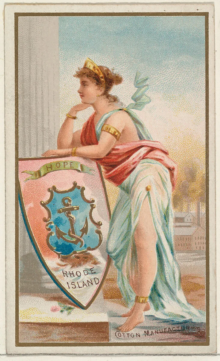 Rhode Island, from the Industries of States series (N117) issued by Duke Sons & Co. to promote Honest Long Cut Tobacco — W. Duke, Sons & Co.