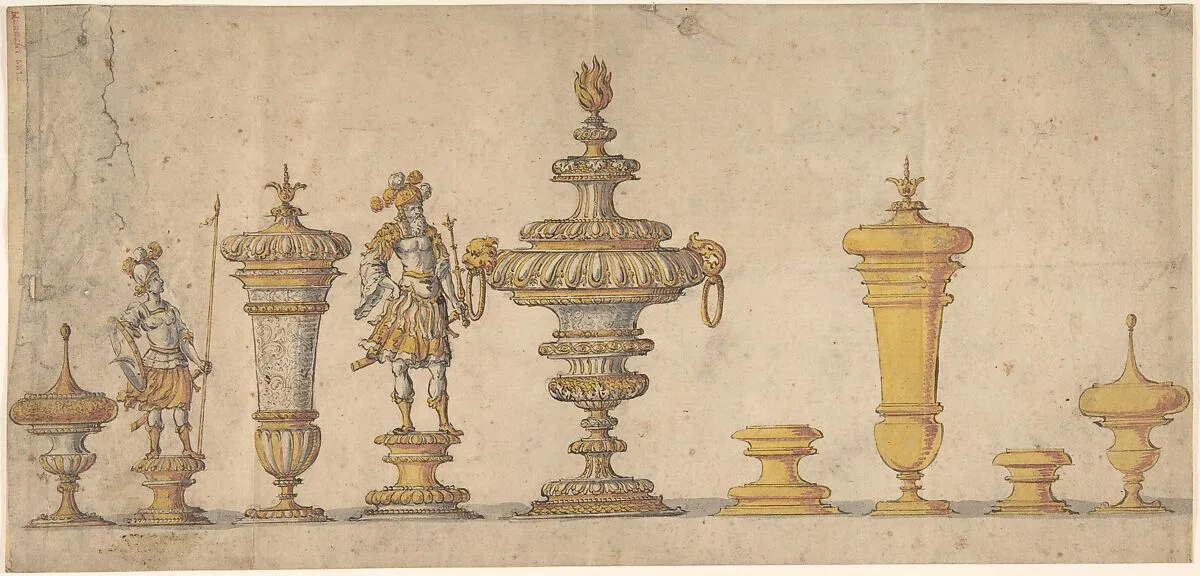 Studies for Decorative Arts Objects — Anonymous, German, 17th century