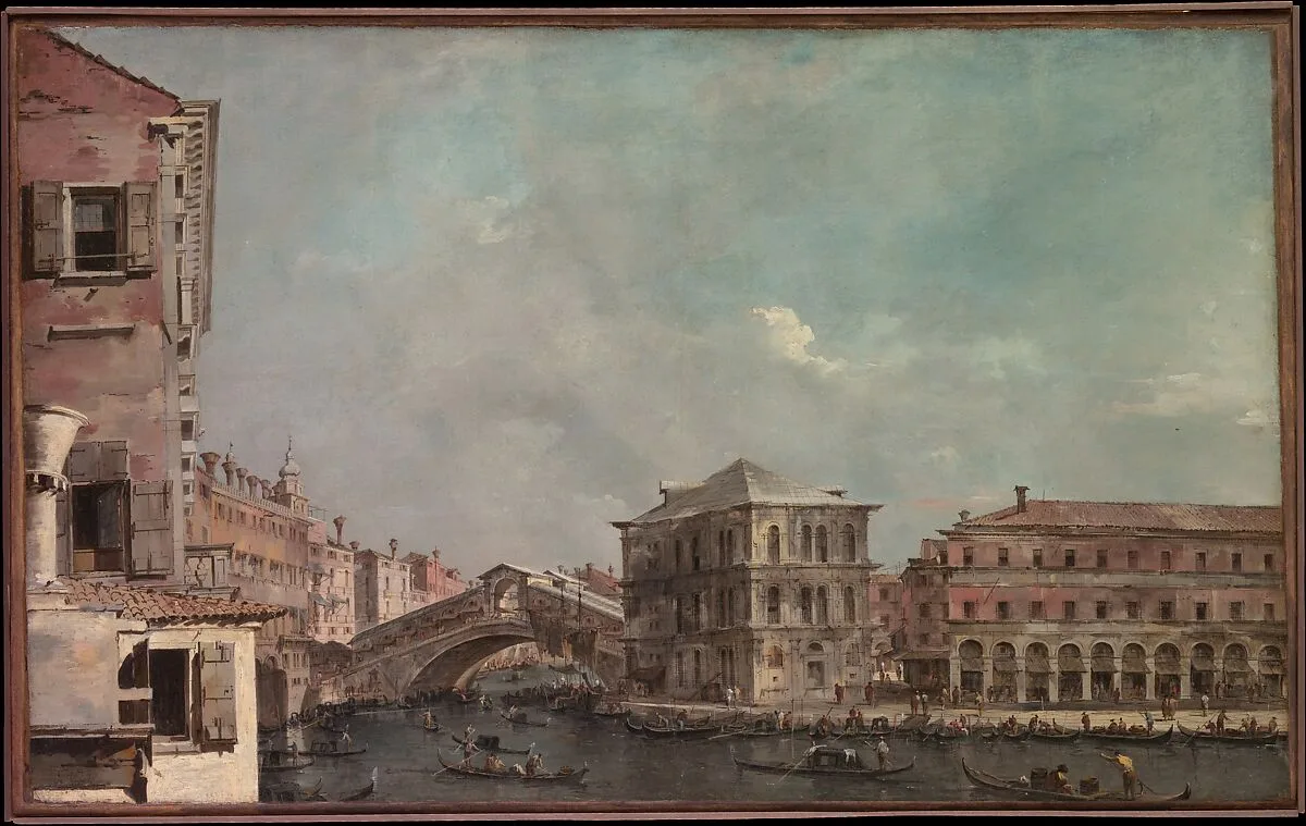 The Grand Canal above the Rialto — Francesco Guardi