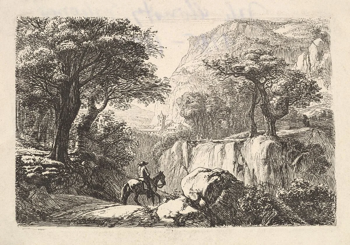 The Horseback Rider in the Gorge — Johann Christoph Erhard