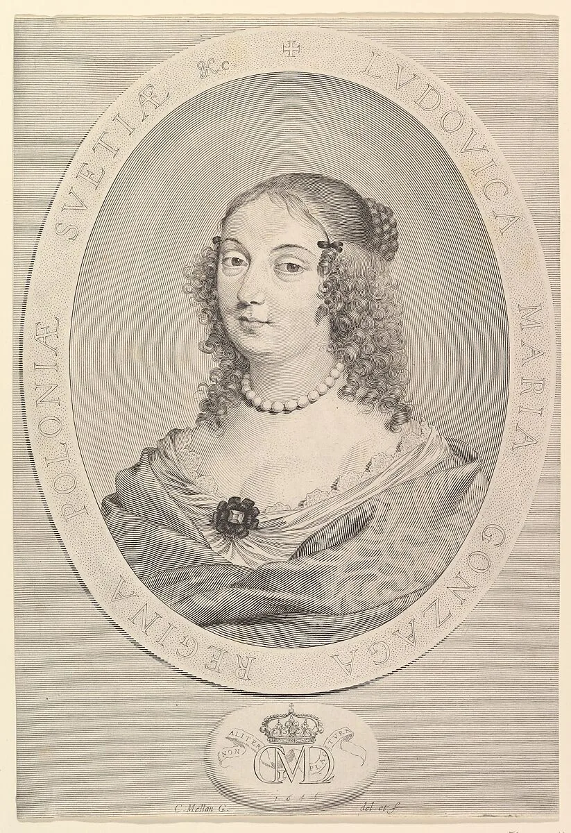 Ludovica Maria Gonzaga, Queen of Poland — Claude Mellan