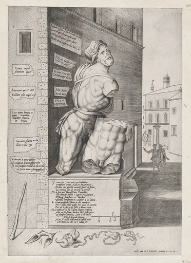 Speculum Romanae Magnificentiae: Statue of Pasquin in the House of Cardinal Ursino