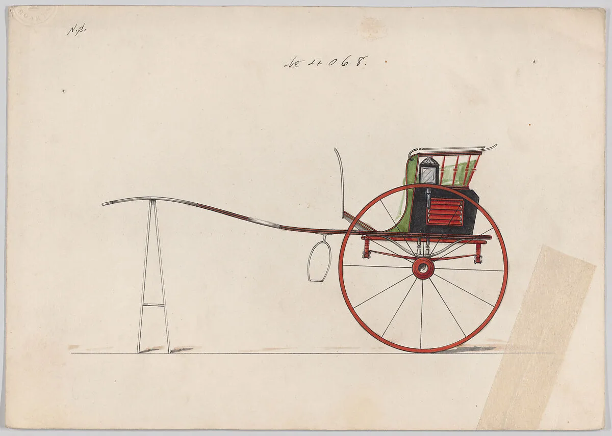 Design for Dog Cart or 2 Wheeler, no. 4068 — Brewster & Co.|Herman Stahmer