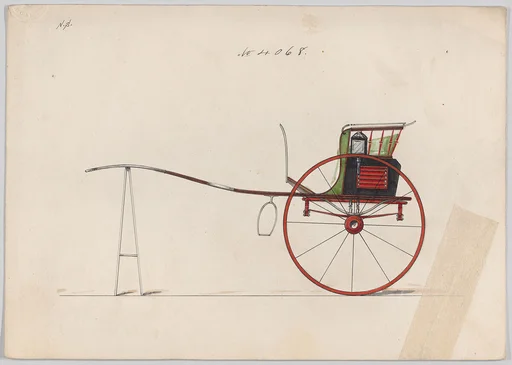 Design for Dog Cart or 2 Wheeler, no. 4068