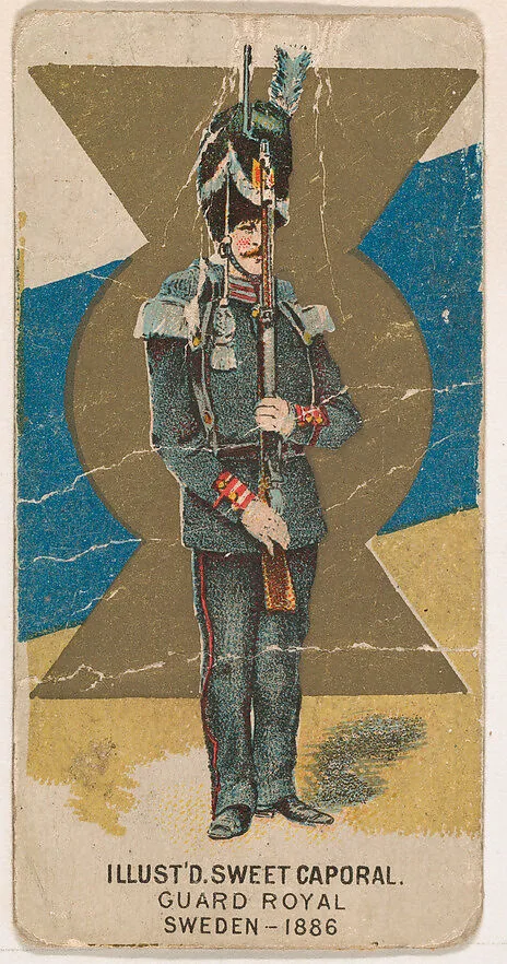 Royal Guard, Sweden, 1886, from the Military Series (N224) issued by Kinney Tobacco Company to promote Sweet Caporal Cigarettes — Kinney Brothers Tobacco Company