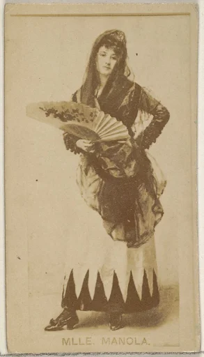 Mlle. Manola, from the Actors and Actresses series (N45, Type 8) for Virginia Brights Cigarettes