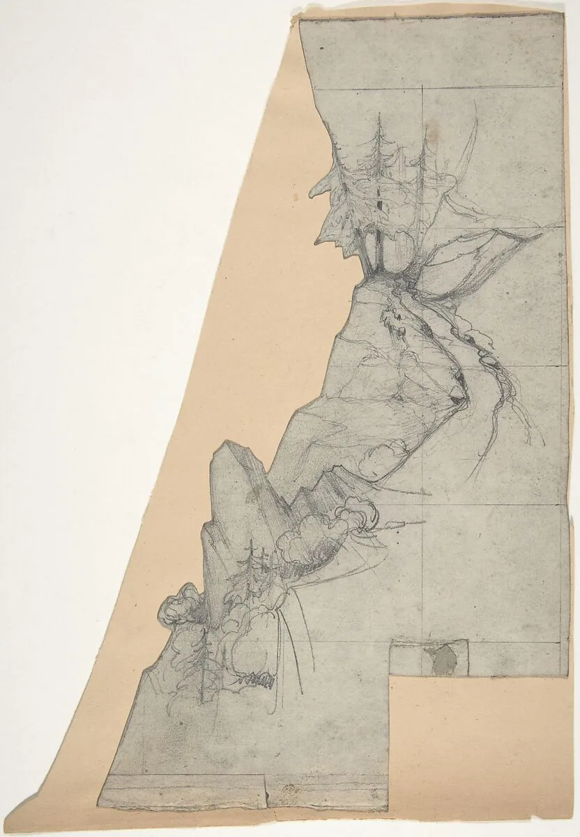 Design for a Stage Set at the Opéra, Paris — Eugène Cicéri