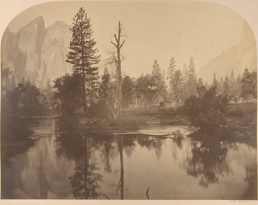 River View Down Valley, Cathedral Rock on Left