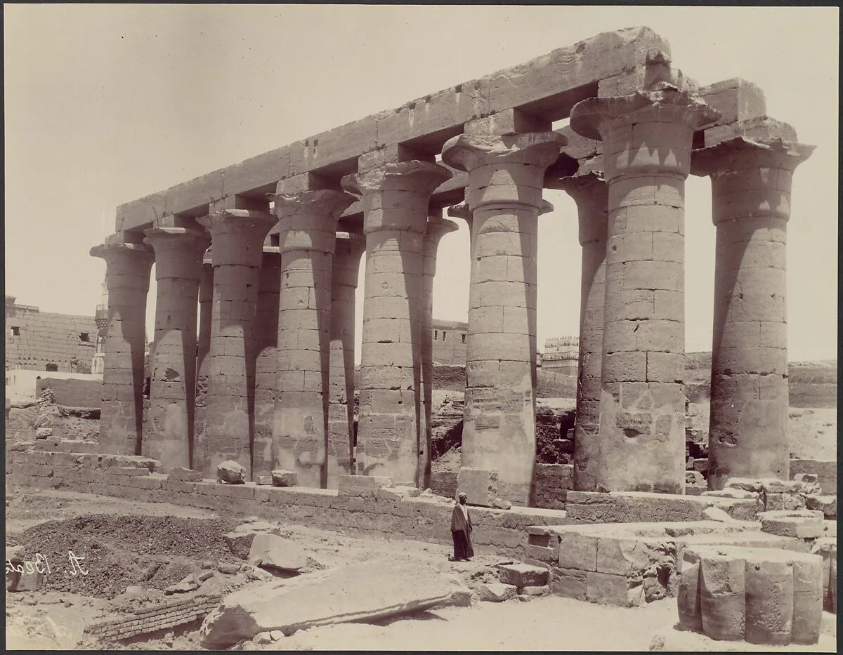 Luxor, vue du temple cote ouest — Antonio Beato
