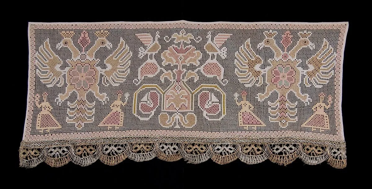 Bed curtain border — Unknown