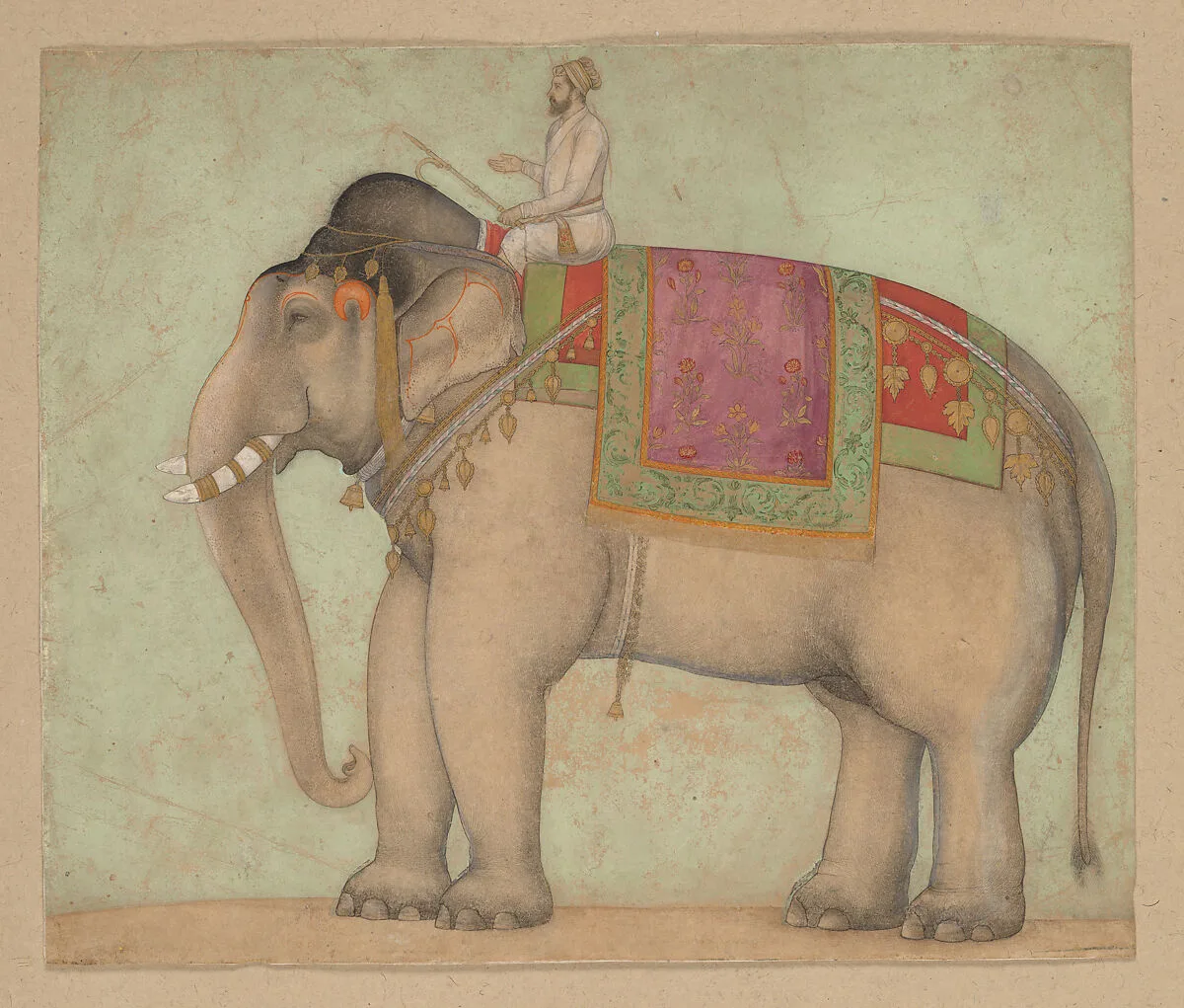 Elephant with Mahout — Unknown