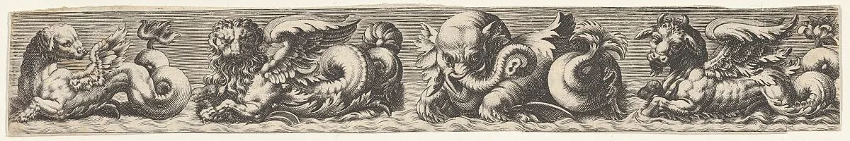 Frieze with Sea Monsters — Johann Theodor de Bry|Giovanni Andrea Maglioli