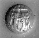 Stamp seal (conoid) with cultic scene — Unknown