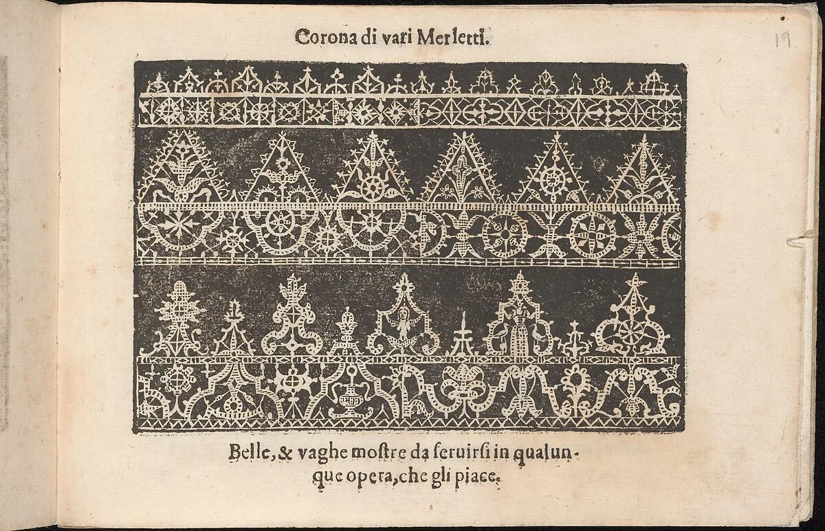 Corona delle Nobile et Virtuose Donne, Libro Terzo, page 19 (recto) — Alessandro de' Vecchi|Cesare Vecellio