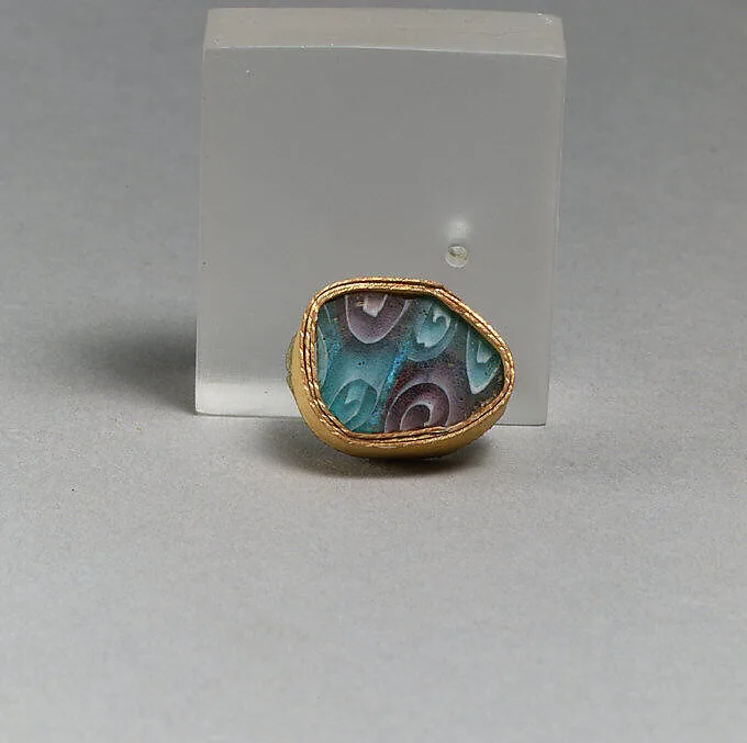 Glass mosaic fragment — Unknown