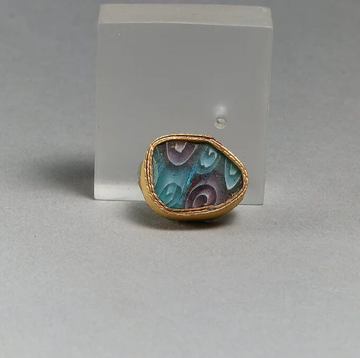 Glass mosaic fragment