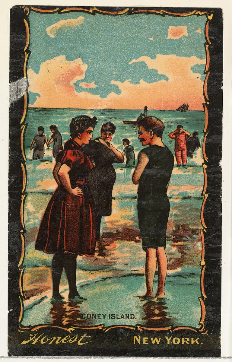 Coney Island, from the Transparencies series (N137) issued by W. Duke, Sons & Co. to promote Honest Long Cut Tobacco — W. Duke, Sons & Co.