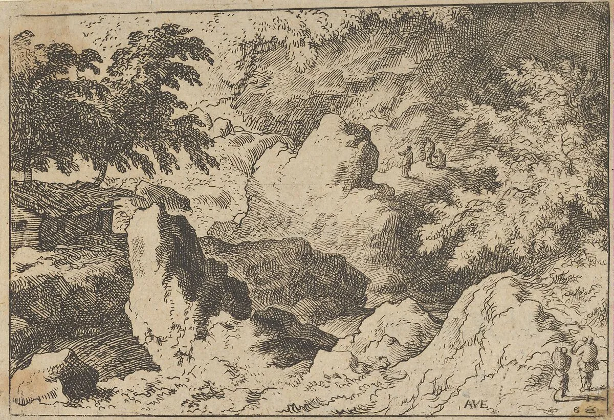 The Three Men on the Rock — Allart van Everdingen